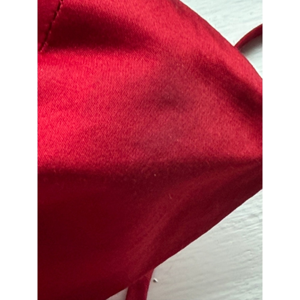Forever 21 Red Silk Blend High Low Open Back Cocktail Dress M J05179D - Picture 12 of 13